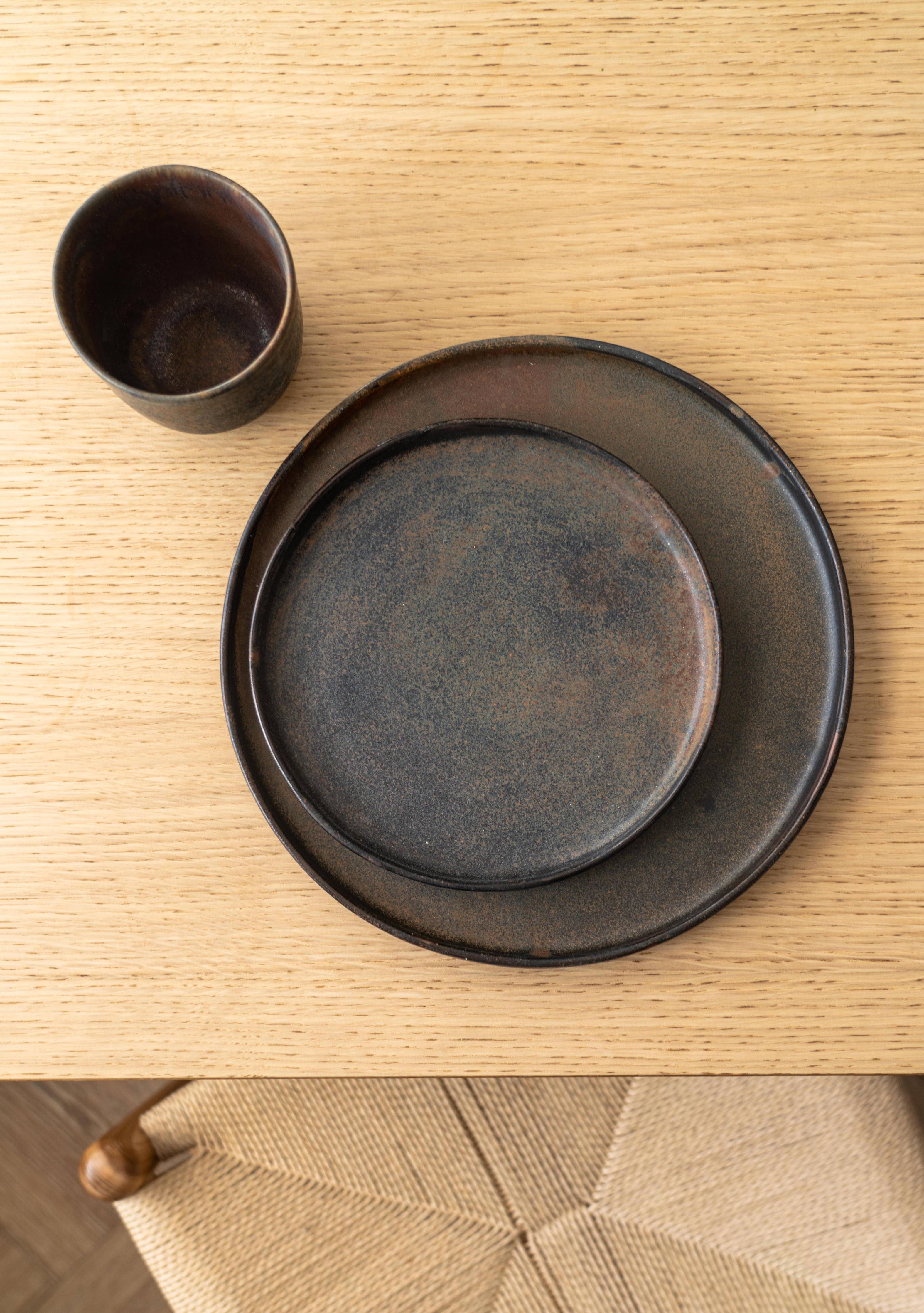 Rust Stoneware Dinner Plates