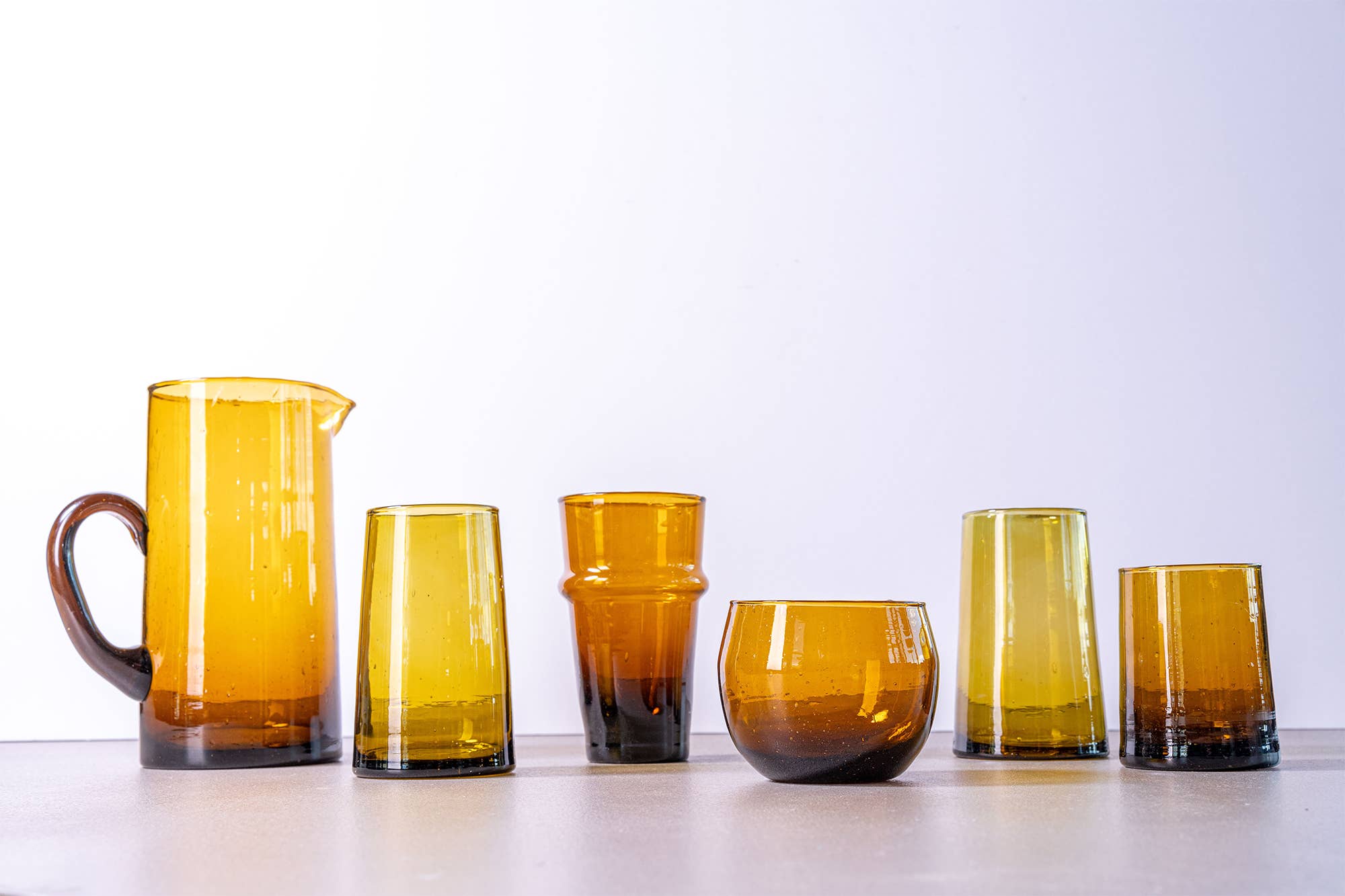 Moroccan Cone Glassware Large - Amber